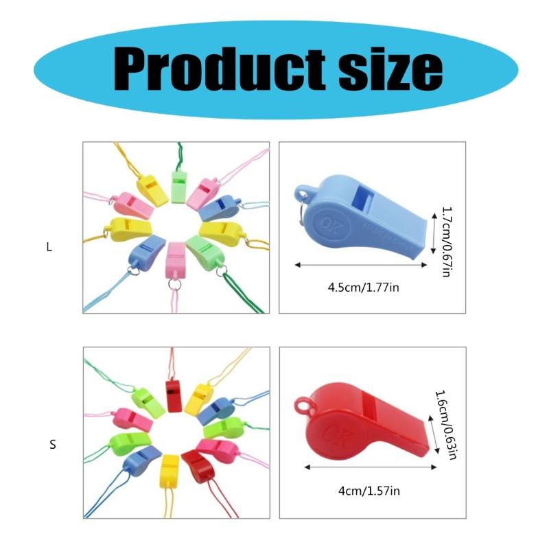 24Pcs Professional Sport Whistle with Lanyard Loud Crisp Sound Whistle Coaches Whistles Football Trainer Whistle