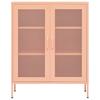Vidaxl Cabinet, Pink, 80X35X101.5 Cm, Steel