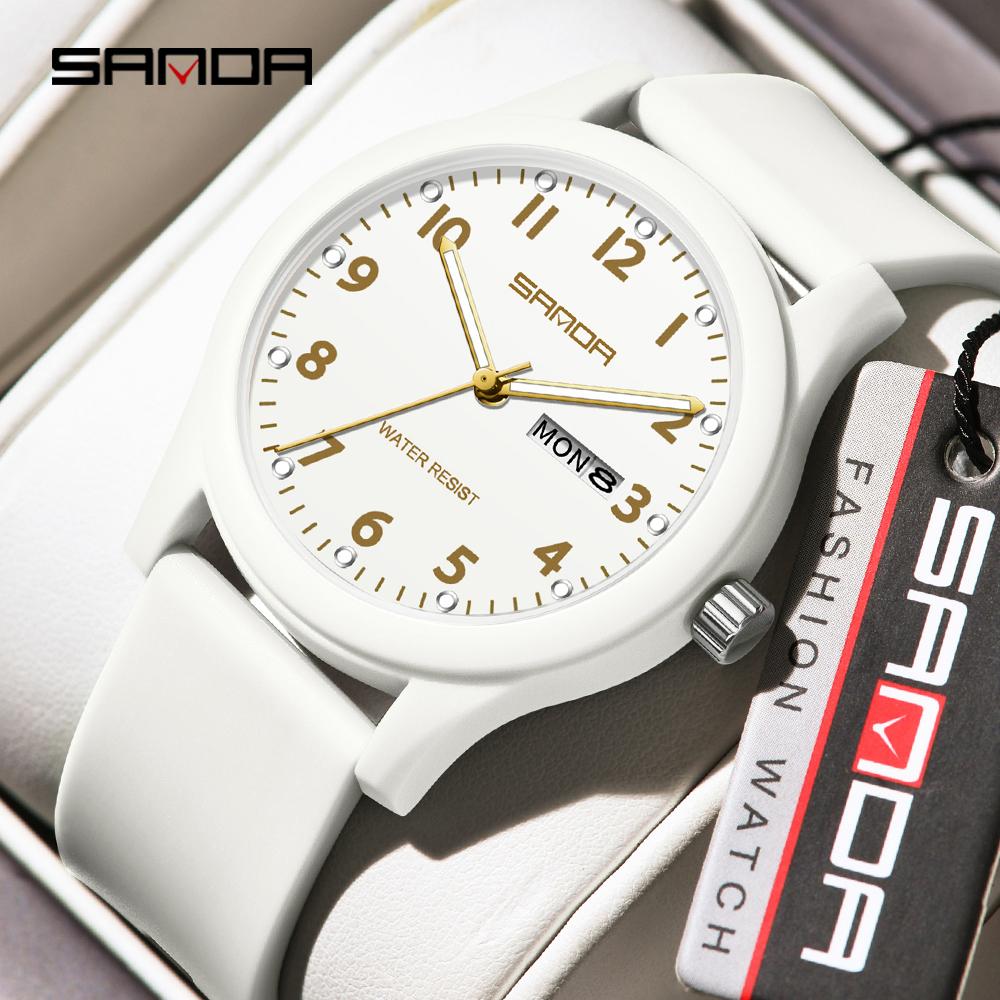 SANDA 3263 Minimalist Women's Quartz Watch Clock Minimalist Style Waterproof Calendar Women's Quartz Watch