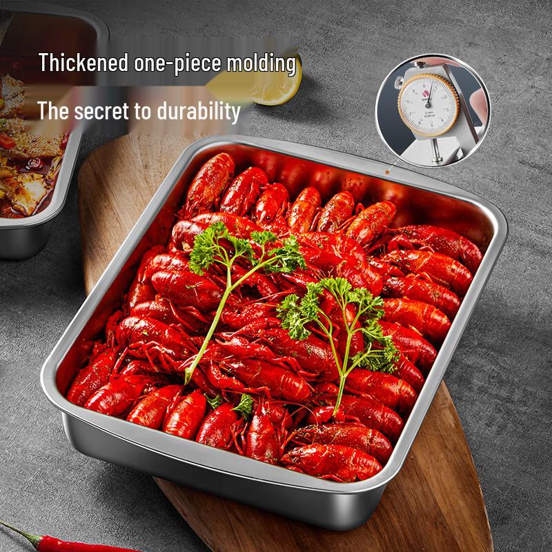 Cooker King 304 Stainless Steel Rectangular Serving Tray