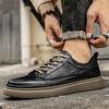 Fashion 2025 Leather Oxford Shoes High Quality Fashion Breathable Outdoor Sneakers Men Shoes Handmade Leather Casual Walking Shoes Men
