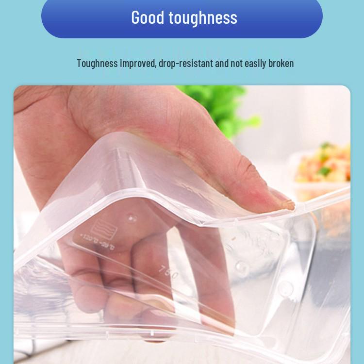 Thick Clear Disposable Rectangular Bento Box with Lid - Food-Grade Plastic
