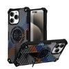 Painting Army Camouflage Carbon Fiber Magnetic Bumper Phone Case With Kickstand For iPhone 17 16 15 Pro Max Samsung S25 S24 A56 Hard Protective Cover