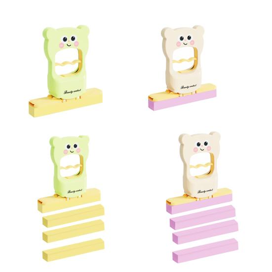 Mini Foldable Desktop Mop Cat Pattern Small Mop with Self-Wringing System Wet/Dry Cleaning Tool Tabletop Mop