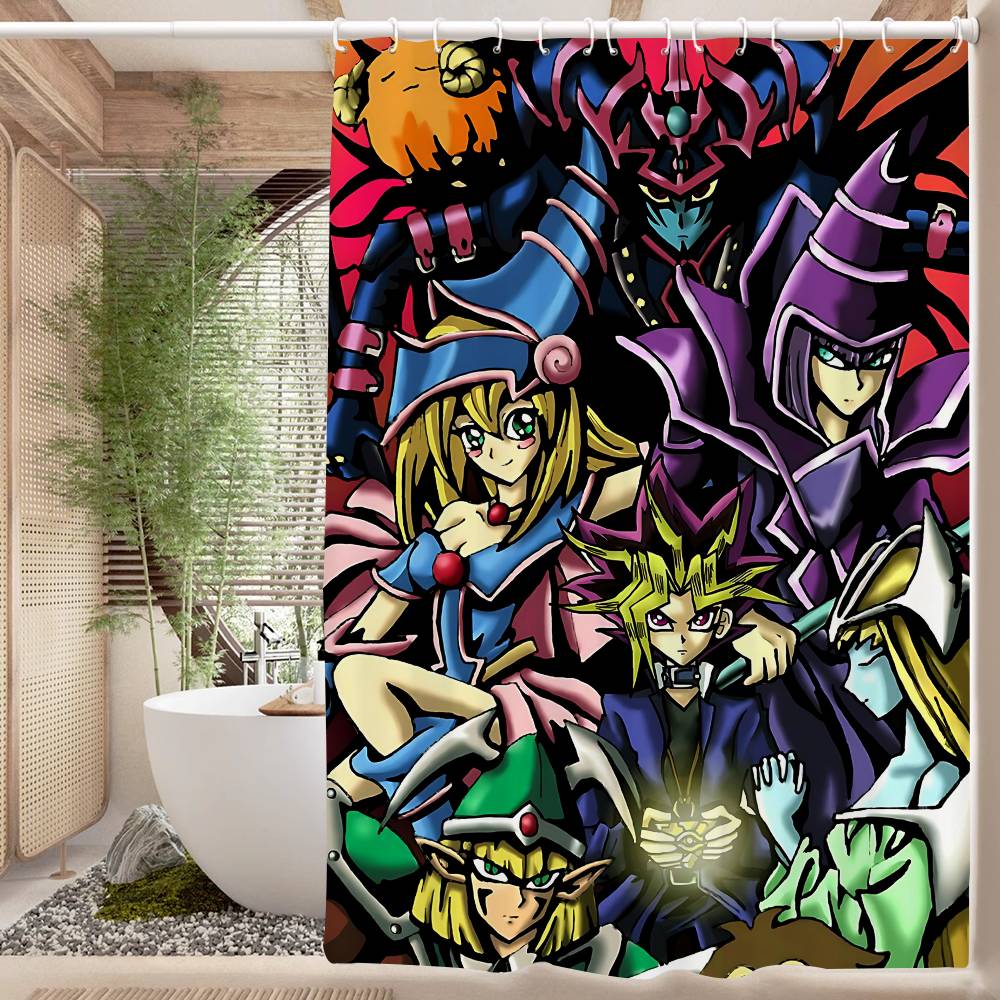 Amine Yu Gi Oh Retro Duschvorhang Sommer Strand Badezimmer Dekorativer Duschvorhang, Wasserdicht