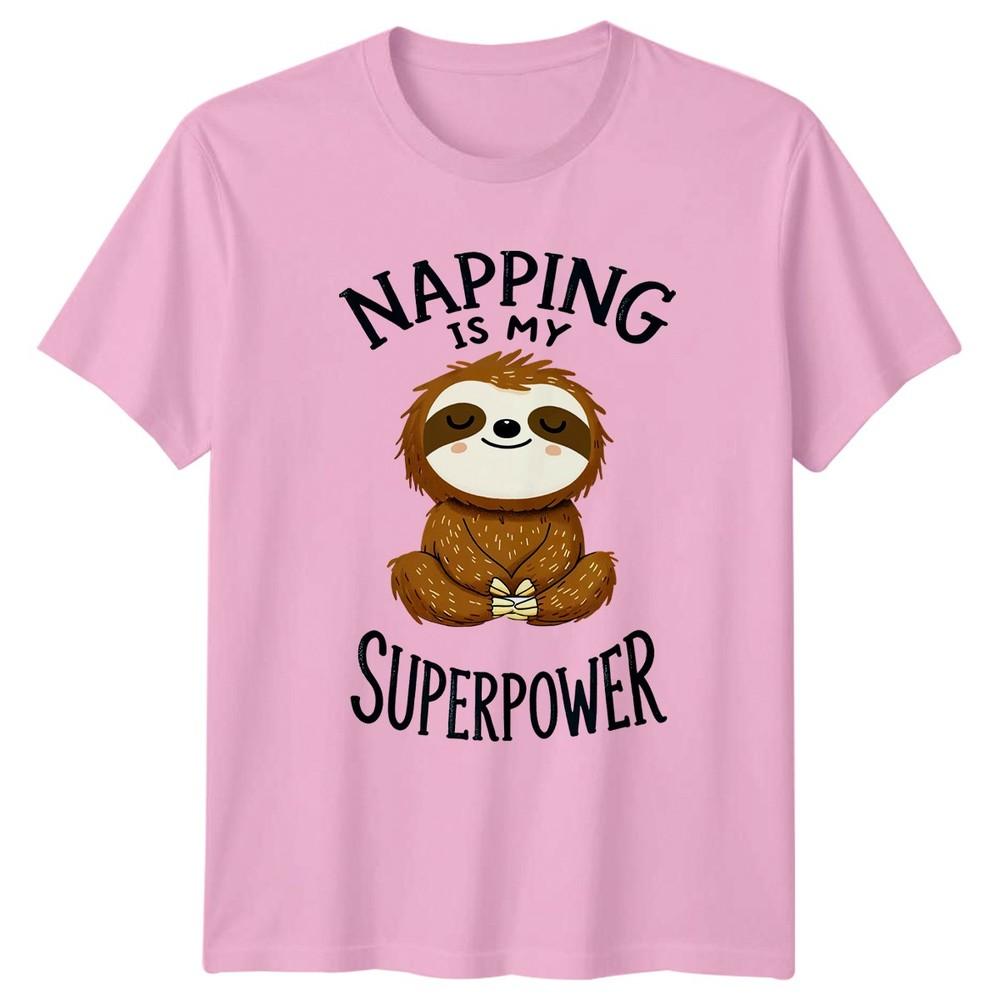 Napping Is My Superpower TShirt Sloth Animal Lover
