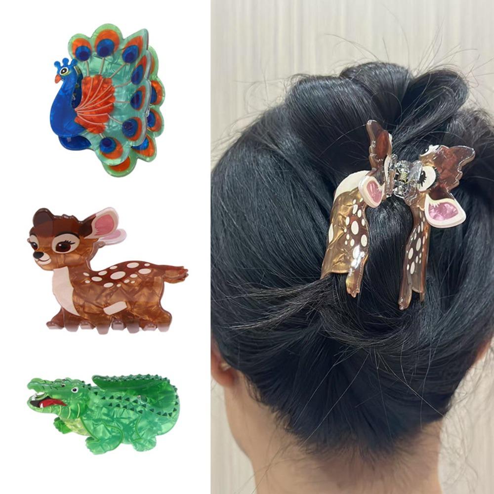 Non-Slip Hair Claw Acrylic Updo Shark Clamp Cute Back Head Hair Holder Daily
