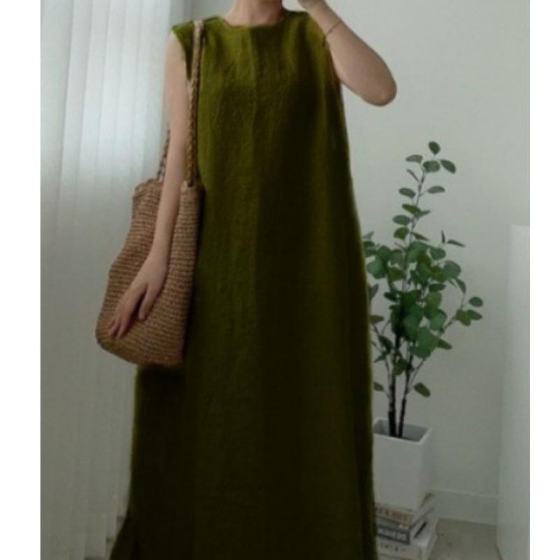 

Свободный жилет и платье с длинным разрезом XL армия зеленый