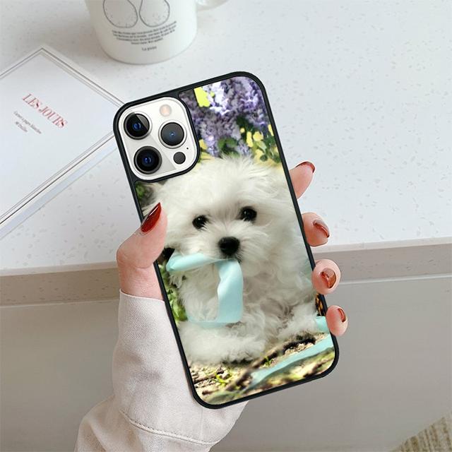 Maltese Dog Puppy Phone Case For iPhone 17 Air 14 15 16 13 12 Cover For Apple 14 15 16 Pro Max Plus Coque