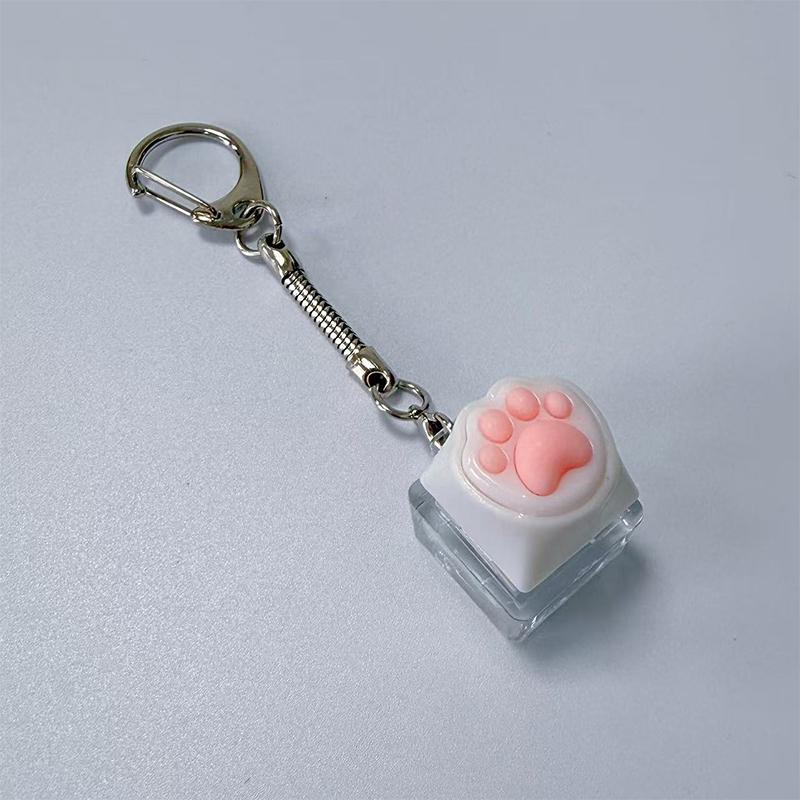 

New Cat Paw Keys Finger Keyboard Keycap Stress Relief Fidget Keychain Pass The Time Key Button Pinch Toy Adult A3