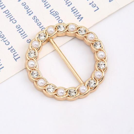 4 peças de botões de canto de roupas com nós redondos em forma de círculo falso pérola strass decoração cachecol anel