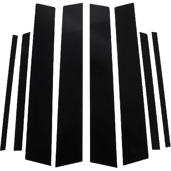 Door Pillar Window Trim Cover Front Rear Left Right Side Car Anti Scratch Sticker Pillar Posts Door Outer Exterior Garnish Decor for Toyota RAV4 чёрный