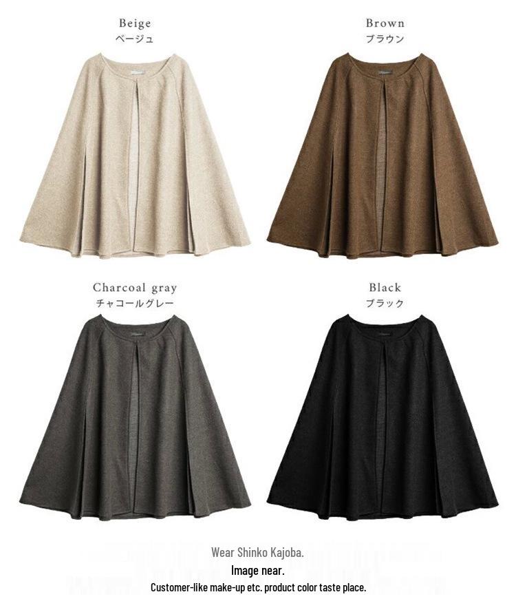 Women's Autumn Versatile Wool Coat and Shawl