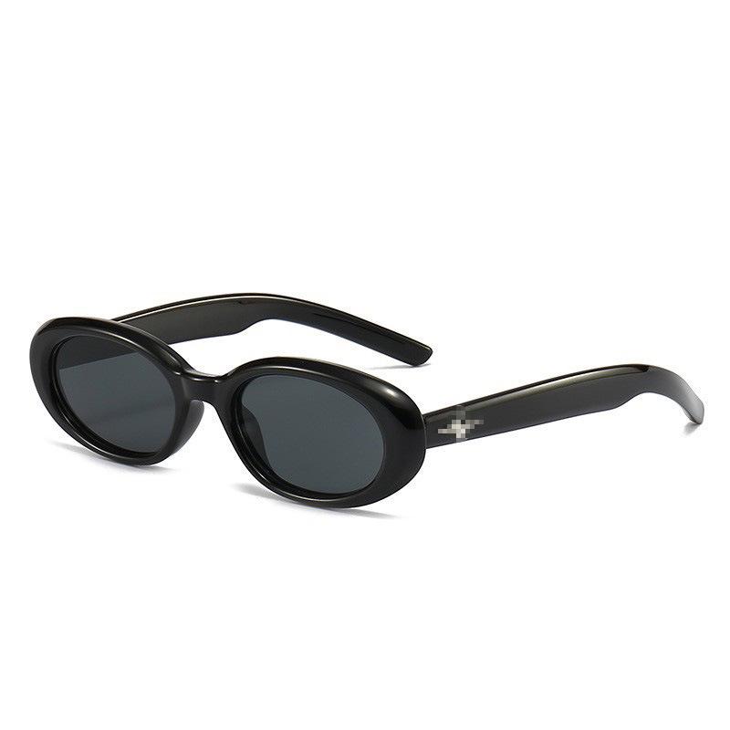 Korean Style Oval Frame Retro Star Sunglasses for Women