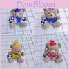 Plush Soccer Bear Keychain With Pp Cotton Filling For Kids And Teens