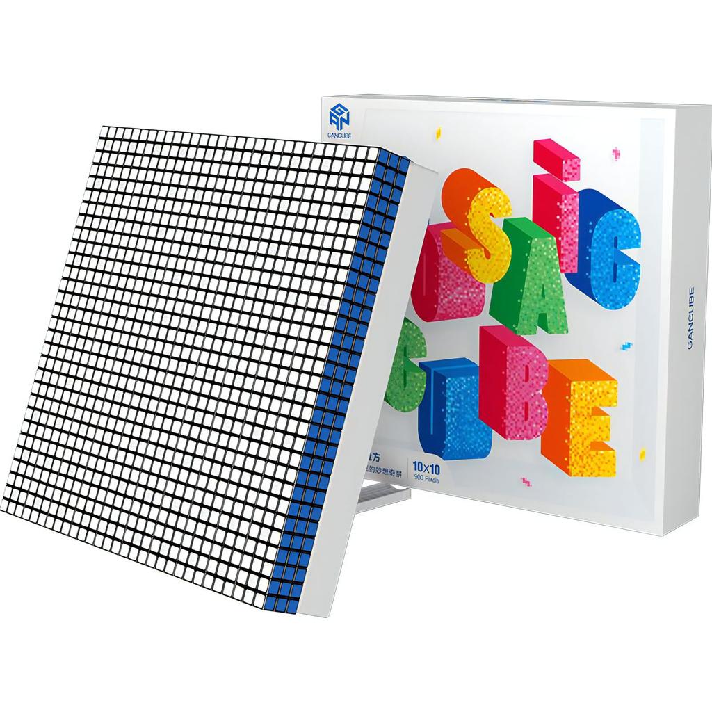 GAN328 Mosaic Cubes 10x10 GAN Mosaic Cube Set of 100 small cubes and pedestal for cube art