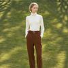 Wei Mei Pearl Belt Slim Fit Cuffed Casual Pants - Autumn Collection