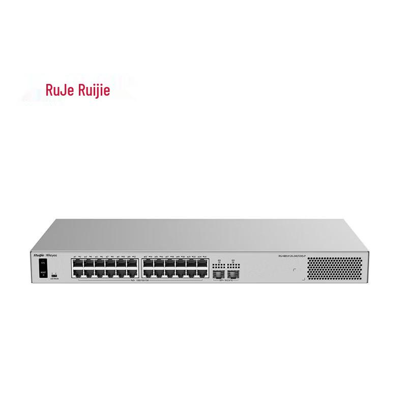 Ruijie RG-NBS3120-24GT2XS-P 24-Port Gigabit POE+ Managed Switch with 10G SFP+, 370W POE Budget