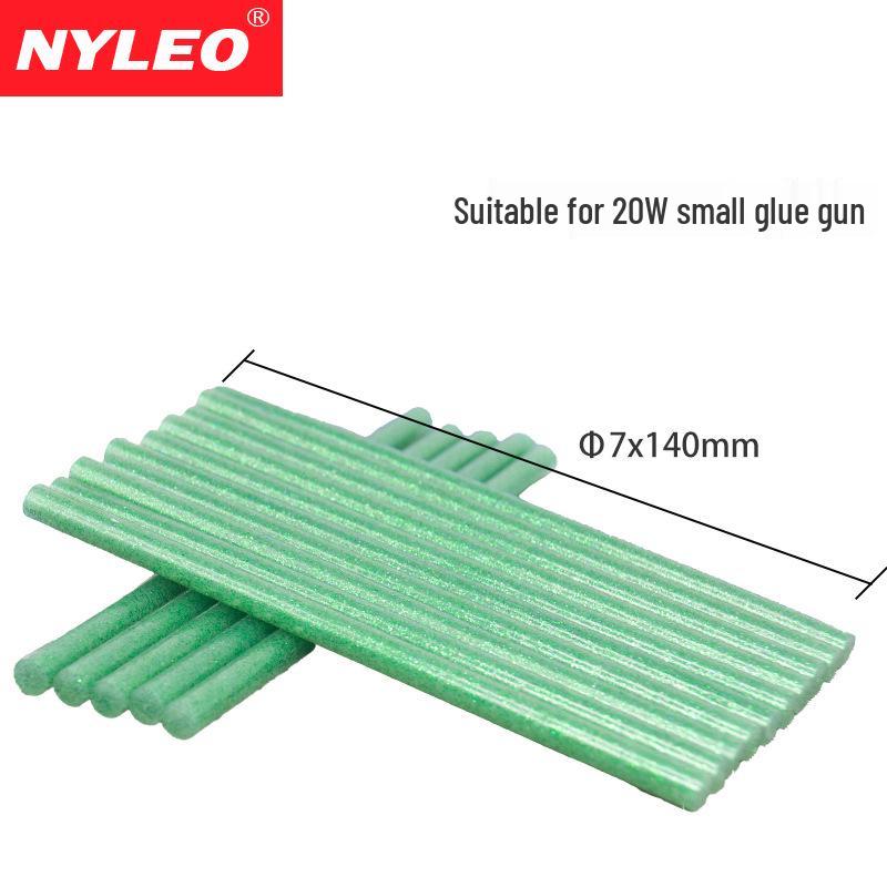 Colored Glitter & Glass Glue Sticks for Hot Glue Gun - High Viscosity EVA Silicone, 7mm