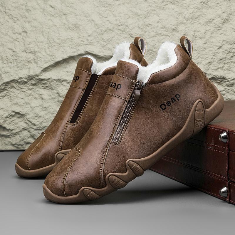 

Роскошная мужская кожаная обувь Дизайнерские слипоны с мехом Лоферы Повседневные ботильоны Комфортные кроссовки для ходьбы Обувь для вождения Мокасины 41 коричневый