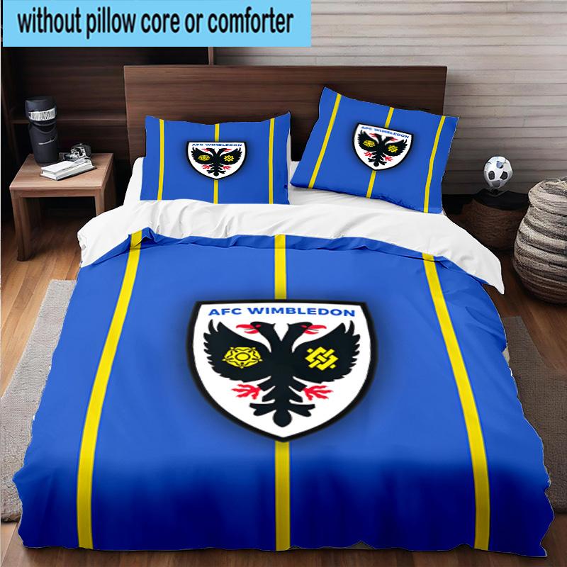 3pcs Afc Crest Printed Bedding Set Duvet Cover Closure Includes 1 Duvet Cover & 2 Pillowcases Bedding Sets Home Decor Gifts