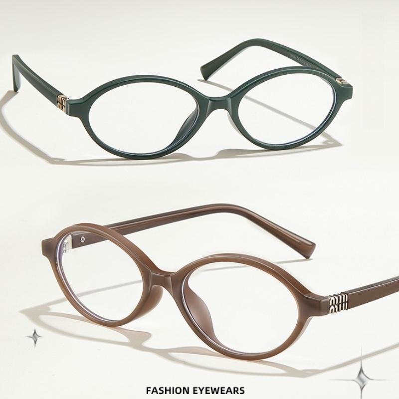 CLLOIO Classics Small Frames Anti Blue Ray Myopia Glasses Women Retro Oval Reading Glasses Anti-reflection Prescription Eyewear