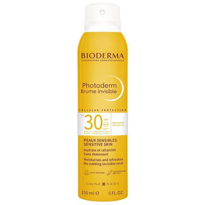 Brume solaire invisible Photoderm Bioderma SPF30 pour peaux sensibles