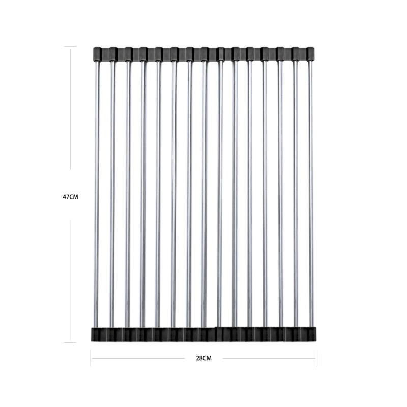 

Новая складная сушилка для посуды из нержавеющей стали, рулонная сушилка для посуды, сушилка для кухонной раковины, органайзер для кухонных принадлежностей