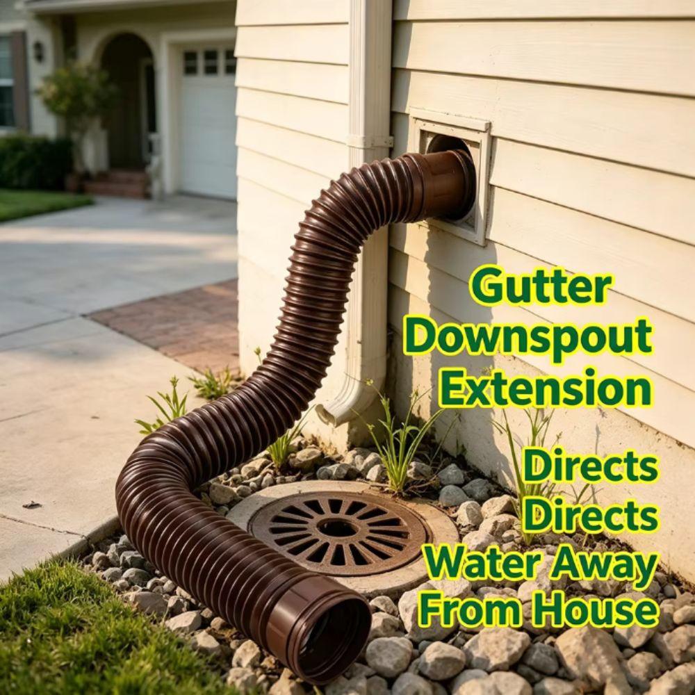 Durable Downspout Extender Flexible PE Drainage Extension Pipe Rain Gutter Extension  Outdoor Villa