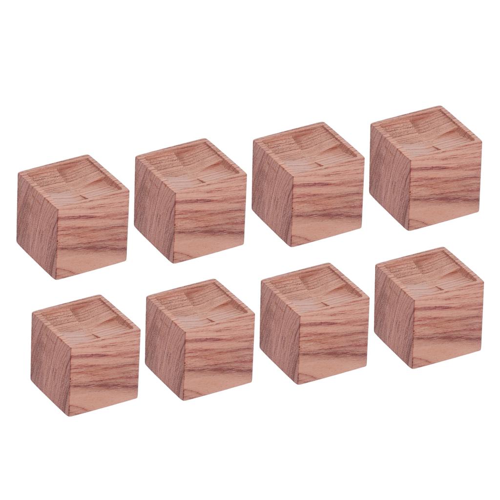 8 Stück Ätherisches Öl Diffusor Quadratisch Einfach Kompakt Rosenholz Material Natürlicher Stil Aroma Diffusor