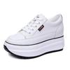 8CM Genuine Leather Women Casual Shoes 7cm Platform Wedge Female Women Sneakers Chunky Spring Autumn Shoes Summer