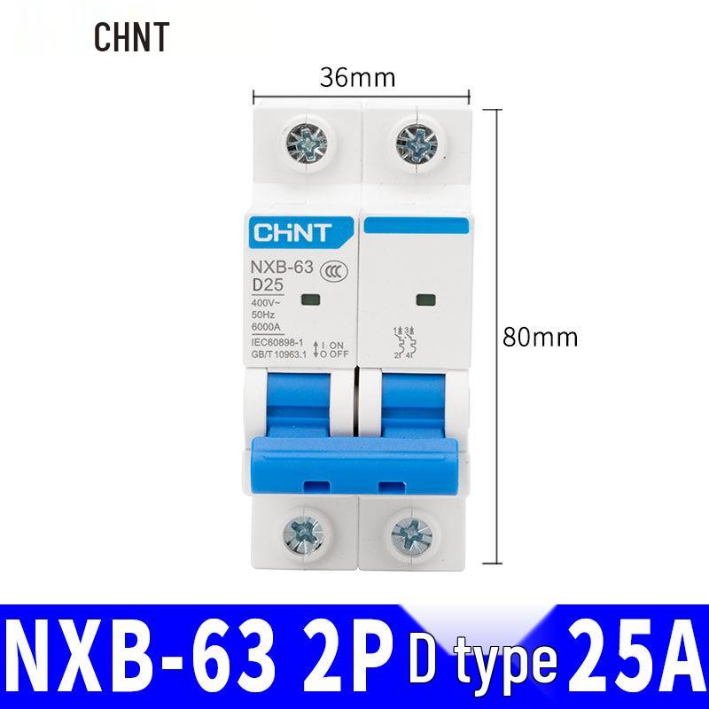 Chint NXB Air Switch Circuit Breaker: 1P, 2P, 3P, 4P Household Type D Three-Phase Disconnector 380V.