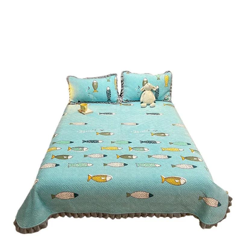 Thickened Milk Fiber Quilted Bed Cover Three Or Four Piece Suit Winter Tatami Bed Cover
