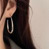 BF CLUB 925 Sterling Silver Vintage Earrings For Women Trendy Big Gold Earring Jewelry Prevent Allergy Party Accessories
