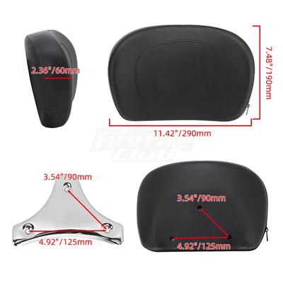 Motorcycle Rear Sissy Bar Cushion Pad Motocross Accessories For Harley Touring Street Glide Road King Road Glide 1996-later