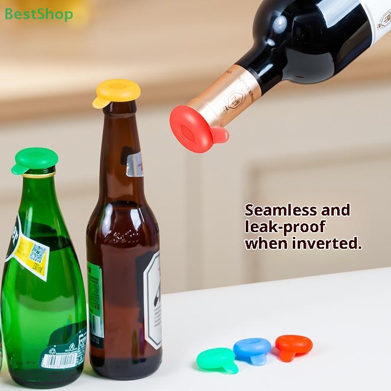 Silicone Beer Bottle Cap Leak-Proof Preservative Cover Bottle Cover Vinegar Soy Corktail Lid Wine Savers Bar Accessories