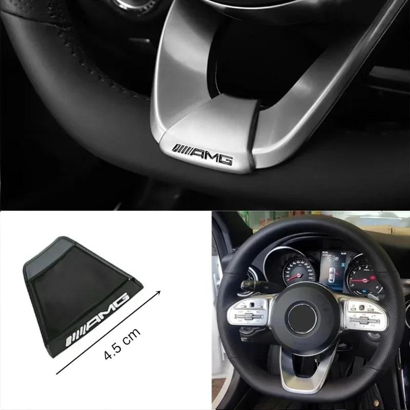 2025 Hot Car Emblem Steering Wheel Decoration Badge Sticker For Mercedes Benz AMG W206 W204 W205 W212 W213 W221 W222 W223 W251 W