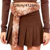 Long Strip Plush Belt Deer Print Fuzzy Belt New Fur Waist Belt  Daily Outfits