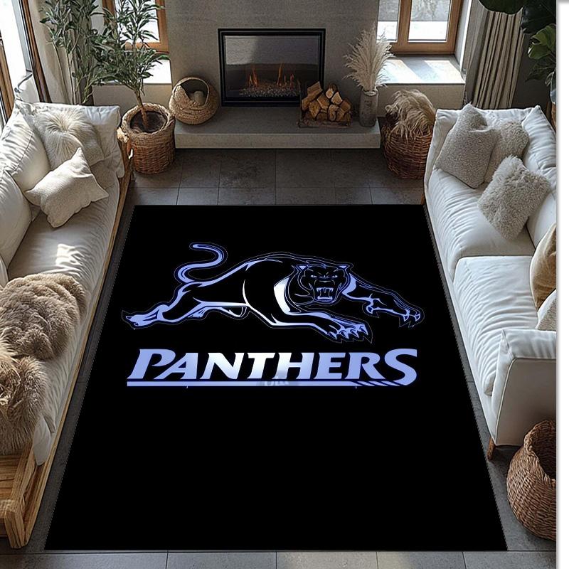 Penrith Panthers Tappeto in Velluto di Cristallo Morbido Anti?Tappetino Antiscivolo Comodo per Casa Soggiorno Camera da Letto Tappeto Decorativo