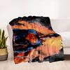 Superman Comic Book Cover Art Print PosterBlanket Flannel Throw Blanket for Sofa, Bed, Travel, Camping, Office, Couch, Chair