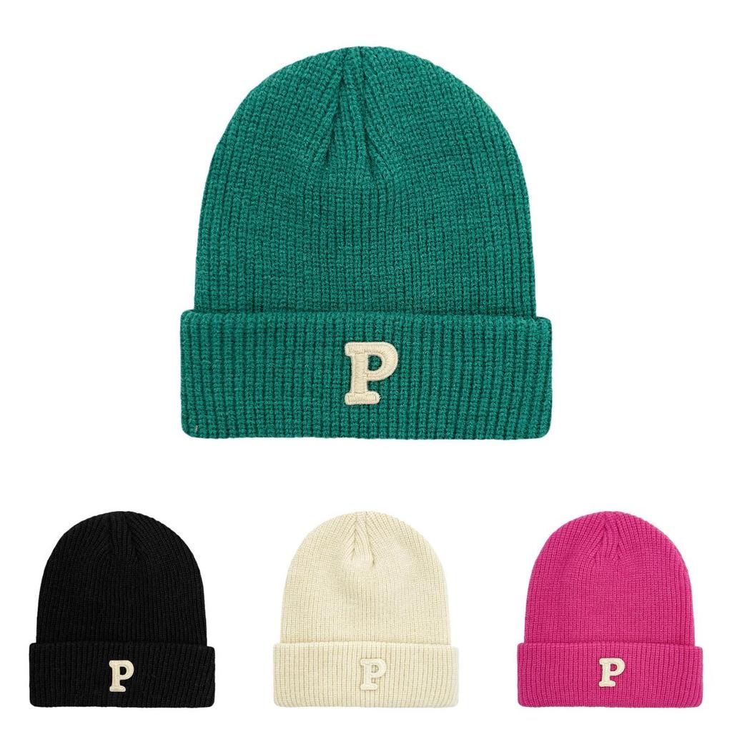 Winter Student Knit Beanie With Letter Embroidery For Couples Cold Weather Fashion Characters Included)