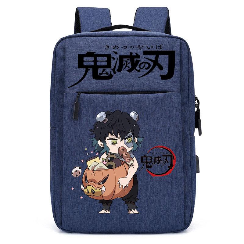 Japan Cartoon Comics Demon Slayer USB Charging Backpack Large Capacity Student Casual Backpack 0004