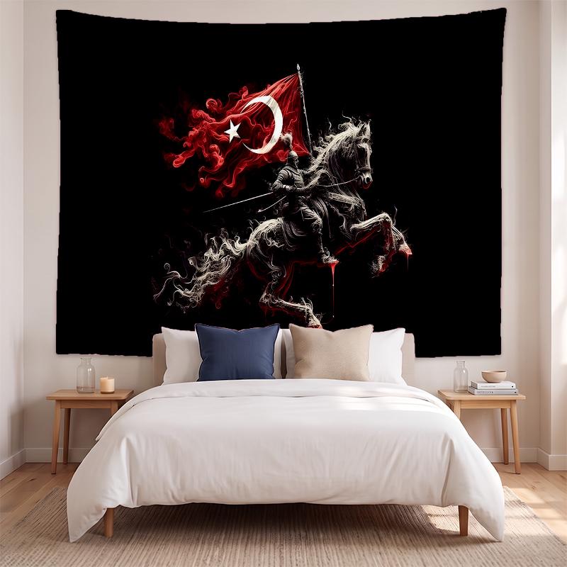 Türkischer Samurai (1) Künstlerisches Wandbehang-Gobelin für Haus Schlafzimmer Wohnzimmer Dekor Tolle Geschenkidee