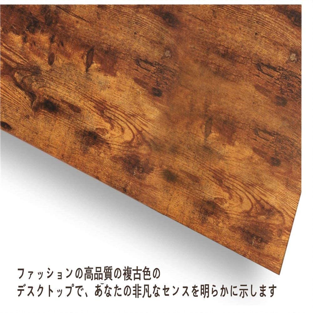 Embrace Life Simple Work Flat PC Study Space Storage Desk with Lower Computer Office Width 80cm X Depth 45cm X Easy To Single Study Retro Color Desk,