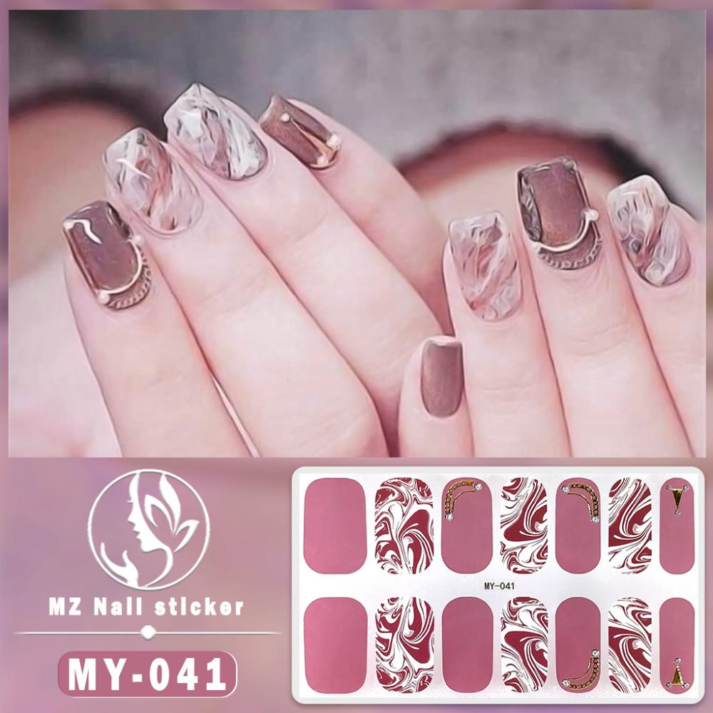 Dreidimensionaler wasserdichter No-Bake Gel-Nagellack-Film Vollsticker Imitations-Diamant-Nagelfilm-Papier Nagelfilm-Papier