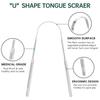 Tutuviw Tongue Cleaner Scraper, Surgical Grade Stainless Steel, Non-Synthetic Grip – Sterilizable Tongue Brush (4 Pack)