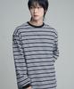 Mubeun Multi-Stripe Long Sleeve T-Shirt Black