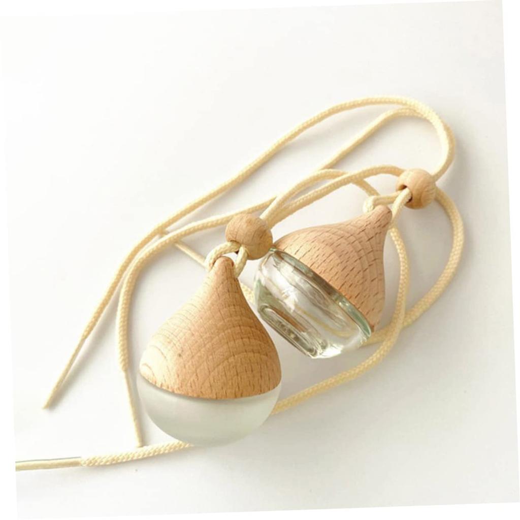 SUPVOX 4pcs Perfume Pendant 8Ml Car Essential Oil Hanging Bottle Glass Perfume Air Freshener Diffuser Pendant Car Oil Diffuser Car Accessories