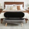 Panca con Spazio Contenitore, Lunga 110 cm, Moderna, con Rivestimento in Ciniglia, Ideale per Cambiarsi le Scarpe, Adatta per Camera da Letto, Corridoio o Soggiorno