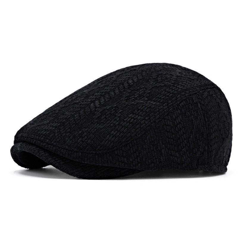 Men and women autumn and winter warm beret painter hat wool knitted cap casual forward hat British newsboy hat
